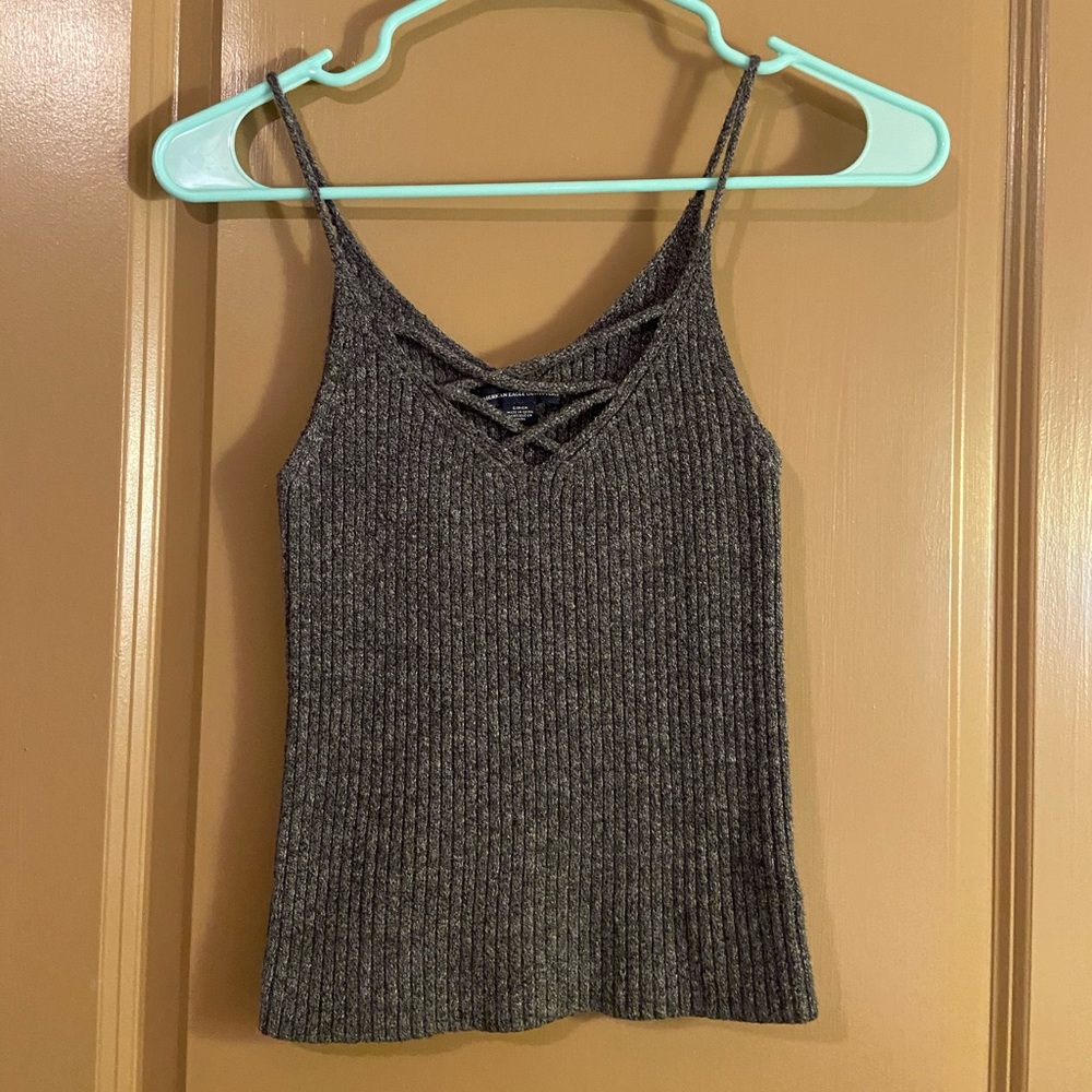 American Eagle Outfitters Gray Tank Top